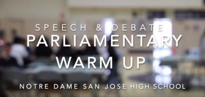 Speech & Debate Parliamentary Warm-Up